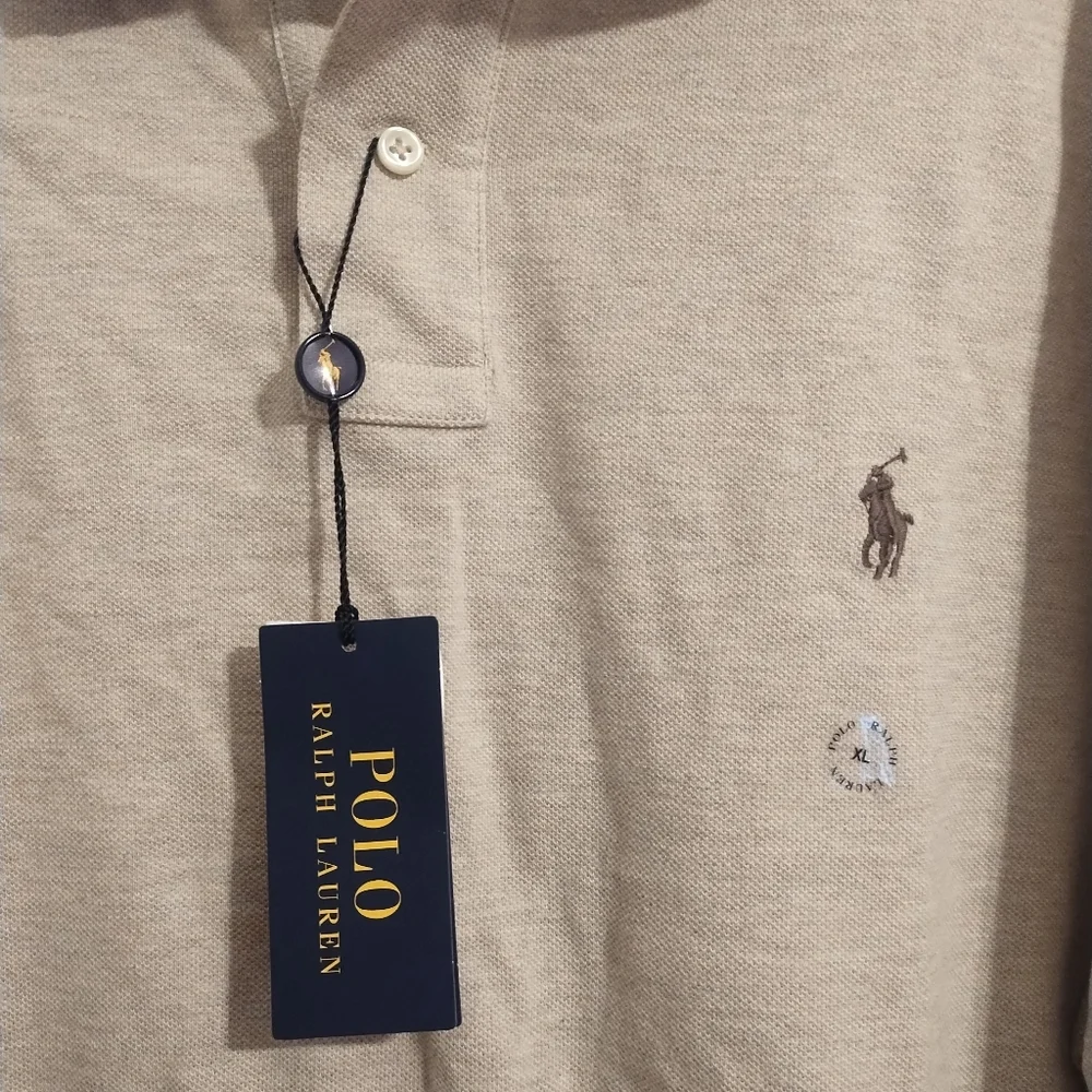 NWT Polo Ralph Lauren Custom Slim Fit Long Sleeve Polo Shirt Top XL